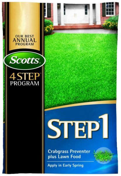 Cater to your hungry lawn this April with Scotts® Step® 1 Crabgrass Preventer Plus Lawn Food, available at Rocky’s Ace Hardware.